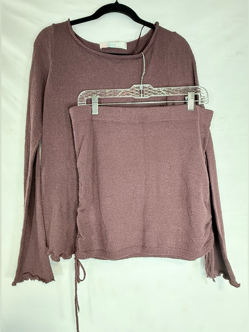 Free People Beach Adjustable Ruched Mini Skirt in Lavender Gray - Picture 5 of 16
